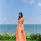 Gingham Dress Orange - D0495
