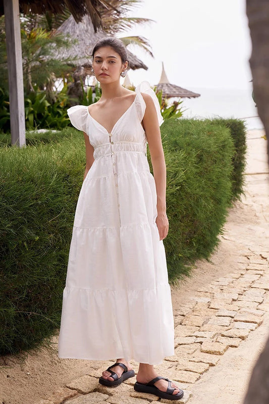 Maxi Dress White - D0489