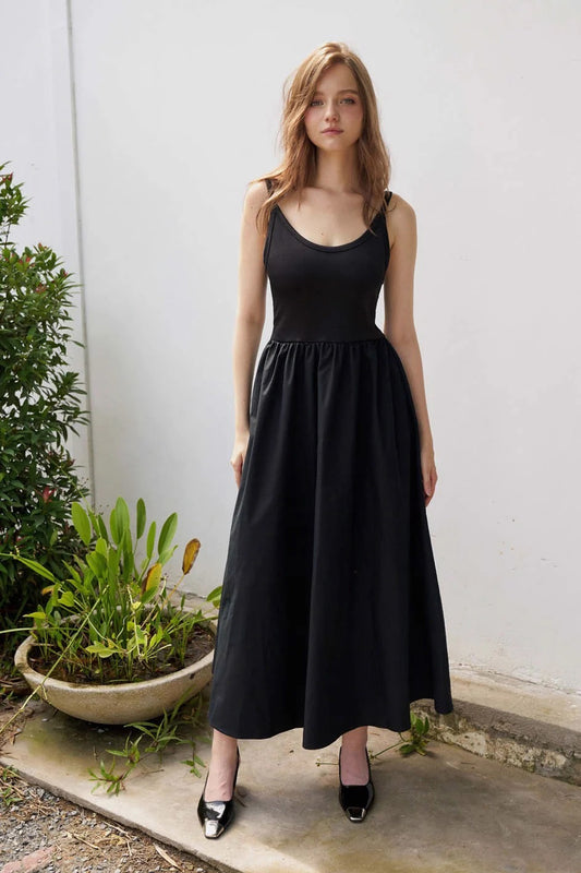 Sleeveless Maxi Dress - Black - D0507